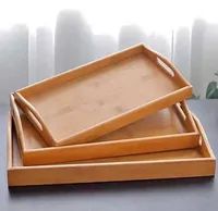 طقم صواني تقديم خشبية (Bamboo Trays)