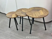 طقم طاولات جانبية خشبية (Nesting Tables)