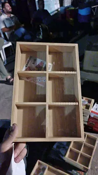 صندوق تخزين مقسم من الخيزران (Bamboo Box)