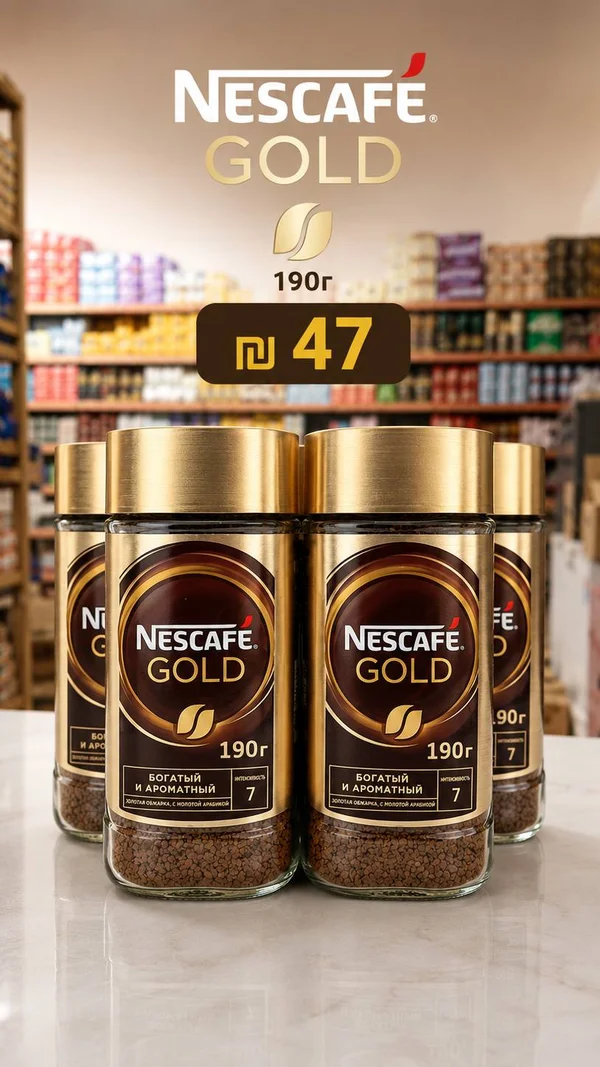 قهوة سريعة التحضير نسكافيه جولد (Nescafe) - مواد غذائية وبقالة - سوق غزة