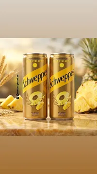 مشروب غازي بنكهة الأناناس الذهبي - شويبس (Schweppes)