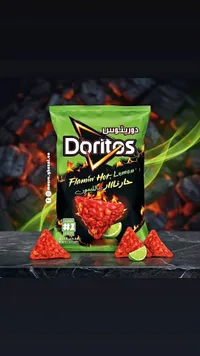 رقائق تورتيلا حار نار بالليمون - دوريتوس (Doritos)