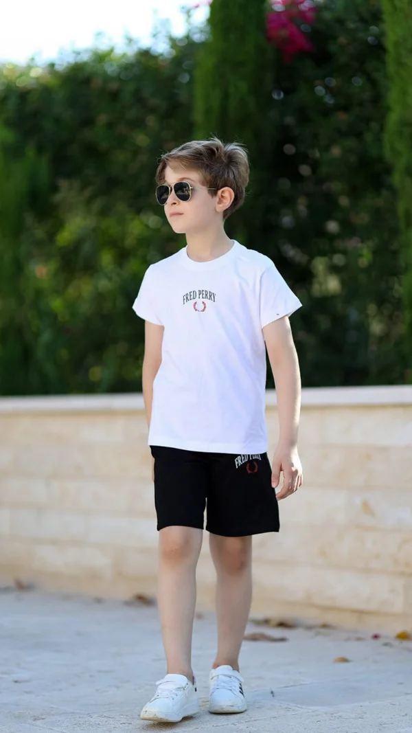 طقم ملابس صيفي للأطفال - فريد بيري (Fred Perry) - ملابس أطفال - سوق غزة