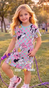 فستان بناتي بطبعة ميني ماوس - ستار كيدز (Star Kids)