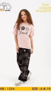 طقم ملابس بناتي صيفي - ديزرت كيدز وير (Desert Kids Wear)