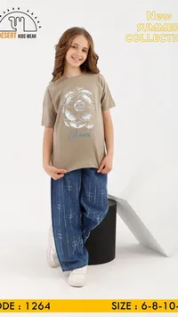 طقم صيفي بناتي - ديزرت كيدز وير (Desert Kids Wear)