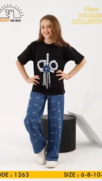 طقم ملابس صيفي للبنات - ديزرت كيدز وير (Desert Kids Wear)