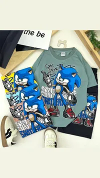 طقم ملابس أطفال صيفي بتصميم سونيك برايم (Sonic Prime)