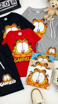 طقم ملابس أطفال صيفي بتصميم غارفيلد (Garfield)