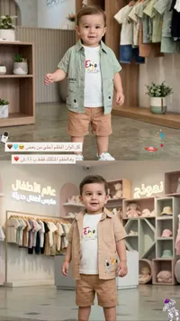 طقم ملابس أطفال بتصميم الفضاء (Eno Your Life)