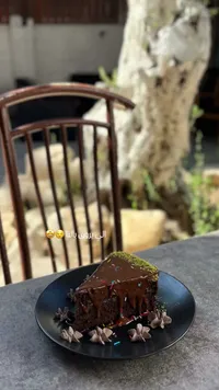 قطعة كيك الشوكولاتة الغنية