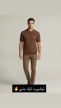 تيشيرت بولو محبوك بسحاب - رالف لورين (Ralph Lauren)