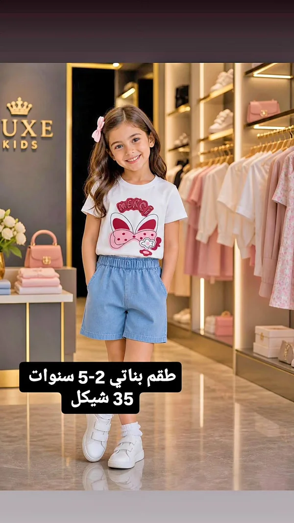 طقم بناتي صيفي - Luxe Kids - ملابس أطفال - سوق غزة