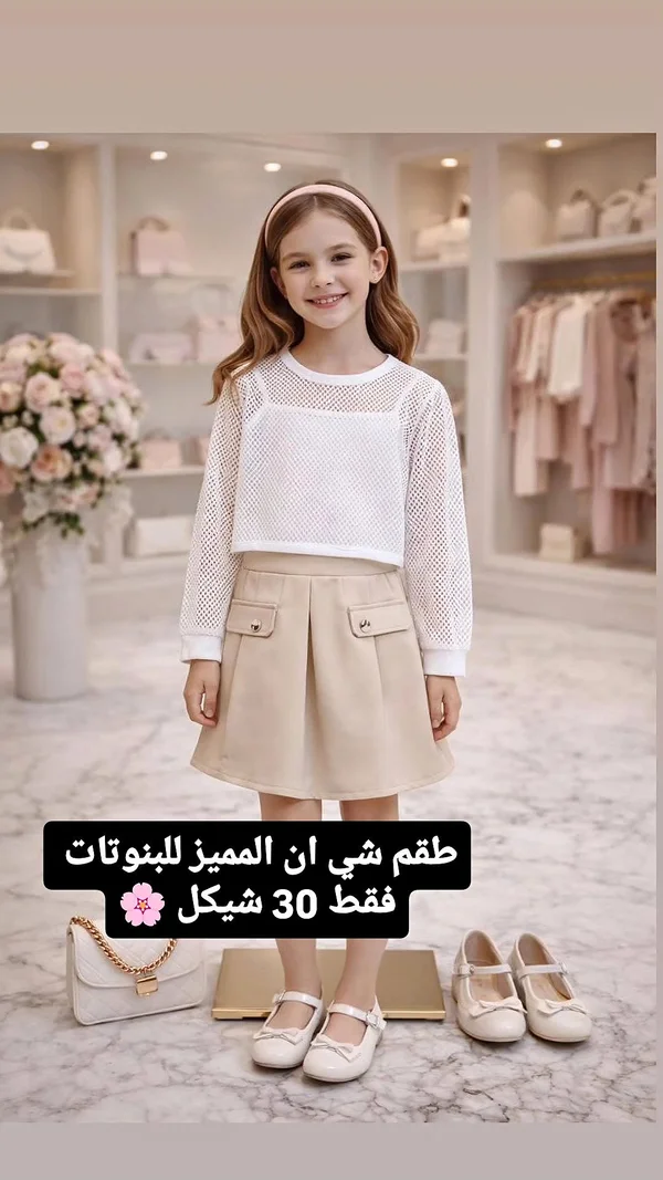 طقم ملابس بناتي مميز - ملابس أطفال - سوق غزة