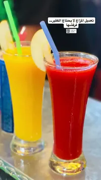 عصير فواكه طبيعي طازج