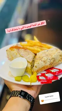 وجبة شاورما دجاج مع بطاطس مقلية