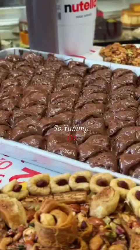 بقلاوة مغطاة بشوكولاتة نوتيلا (Nutella) - حلويات ومخابز - سوق غزة