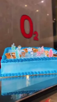 كيكة أعياد الميلاد بتصميم شخصيات كرتونية - أكسجين (O2)