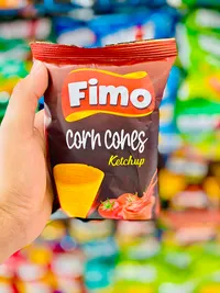 سناكس ذرة على شكل أقماع بنكهة الكاتشب - فيمو (Fimo)