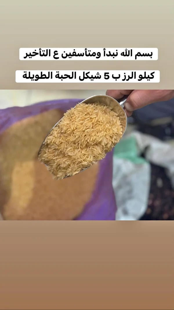 أرز بسمتي حبة طويلة - مواد غذائية وبقالة - سوق غزة