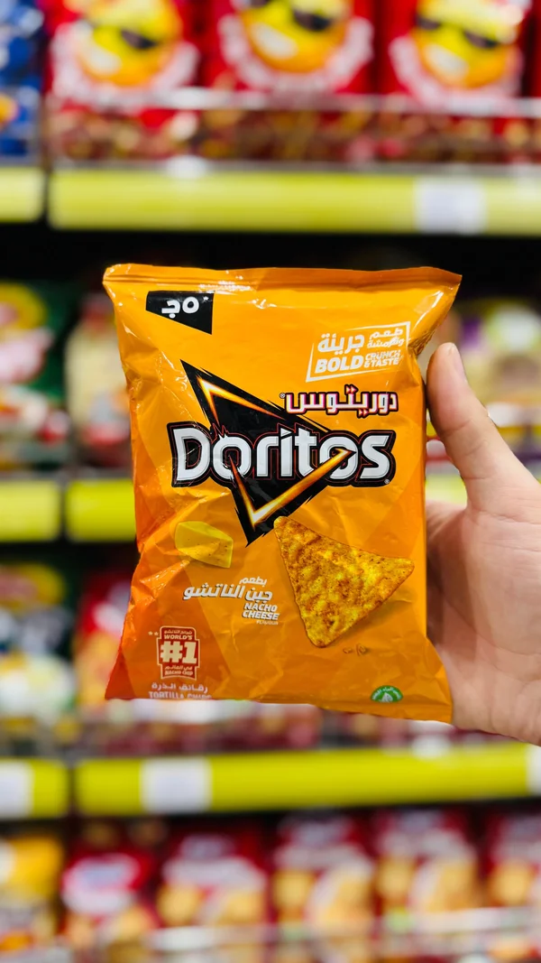 رقائق ذرة بنكهة جبن الناتشو - دوريتوس (Doritos) - مواد غذائية وبقالة - سوق غزة