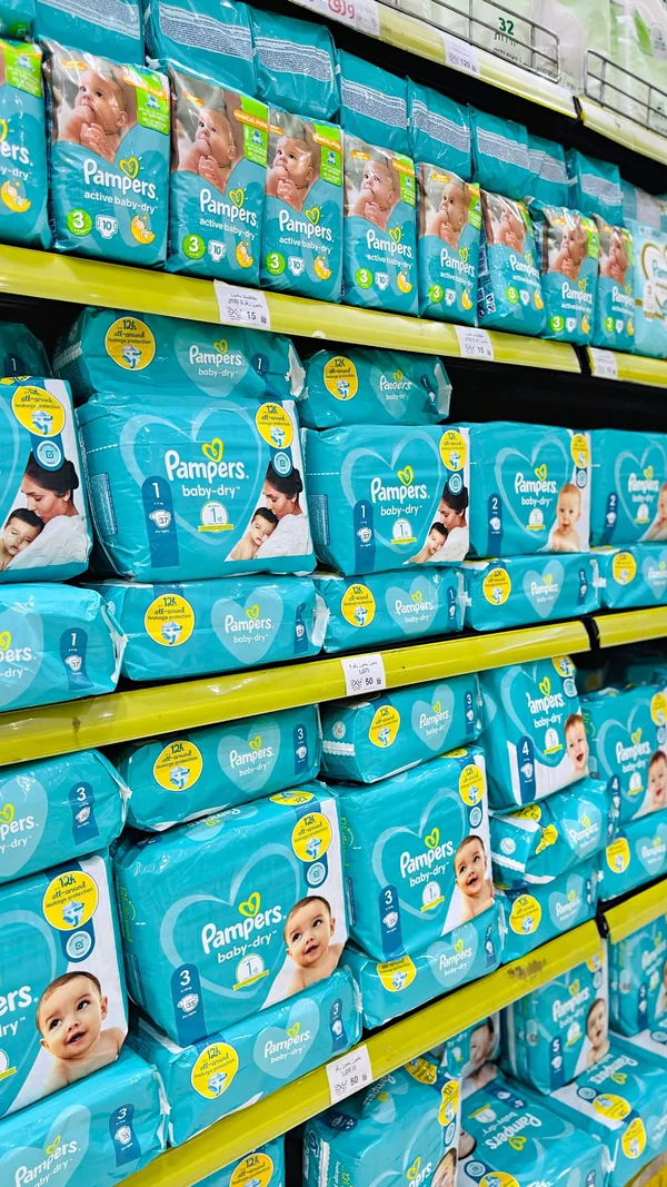 حفاضات أطفال بيبي دراي - بامبرز (Pampers) - مواد غذائية وبقالة - سوق غزة