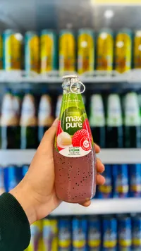 مشروب بذور الريحان بنكهة الليتشي - ماكس بيور (Max Pure)