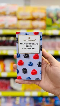 شوكولاتة بالحليب بنكهة تشيز كيك التوت - ميلينيوم (Millennium)