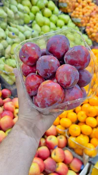برقوق أحمر طازج