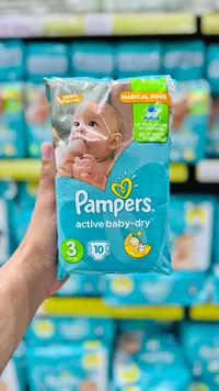 حفاضات أطفال أكتيف بيبي دراي مقاس 3 - بامبرز (Pampers)