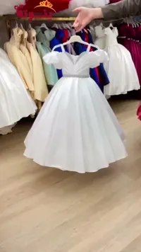 فستان سهرة أبيض للبنات