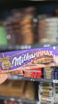 شوكولاتة بالحليب محشوة بالفراولة - ميلكا إم ماكس (Milka)