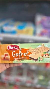 ويفر محشو بكريمة الكراميل والبندق - توركو (Torku)