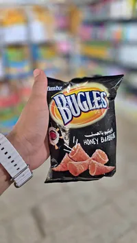 سناكس ذرة مقرمشة بنكهة الباربيكيو والعسل - بيجلز (Bugles)
