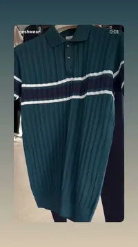 قميص بولو محبوك مخطط - قش وير (Qesh Wear)