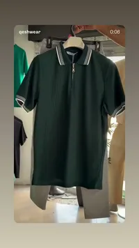 تيشيرت بولو رجالي بسحاب - كيش وير (Qesh Wear)