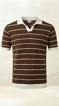 تي شيرت بولو مخطط للرجال (GANT)