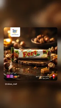 لوح شوكولاتة بالكراميل والبندق - فورت (Fort)