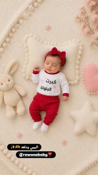 طقم ملابس مواليد كبرت البنوتة - روانا بيبي