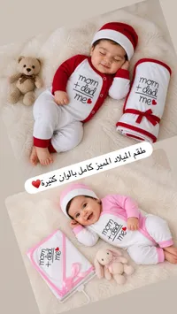 طقم ملابس مواليد موم أند داد مي