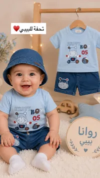 طقم ملابس صيفي للأولاد - هابي بوي