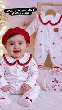 طقم ملابس مواليد قطعة واحدة مع قبعة - روانا بيبي