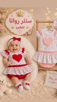 طقم ملابس مواليد بناتي - سنتر روانا