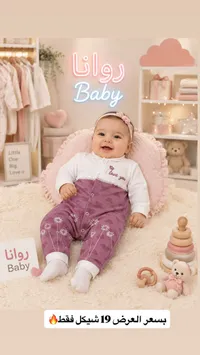 أفرول أطفال بناتي - روانا بيبي (Rowana Baby) - سوق غزة