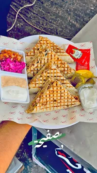ساندويتش شاورما دجاج - صفيحة