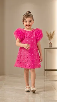 فستان سهرة بناتي مزين بالزهور (Princess)