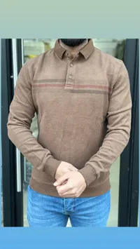 بولو صوف بخط ملون