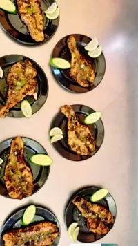 وجبة سمك مشوي فاخرة