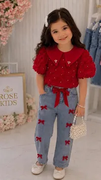 طقم ملابس أطفال بناتي - روز كيدز (Rose Kids)