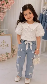 طقم ملابس أطفال بناتي - روز كيدز (Rose Kids)